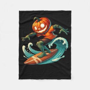 Pumpa Ansikte Surf Halloween Kostym Surfing Män Bo Fleecefilt