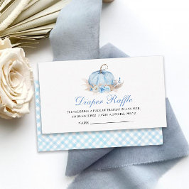 Pumpa Baby Shower Blöja Lotteri Infogningskort Tilläggskort