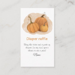 Pumpa Baby Shower Blöja Lotteri Tilläggskort