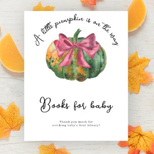 Pumpa baby shower böcker för bebis poster