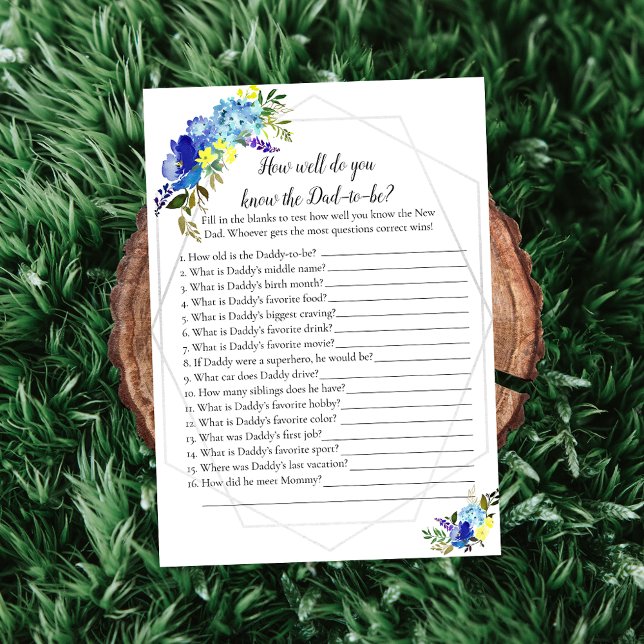 Pumpa Baby Shower Game Vem Känner Pappan Bäst | Bl Inbjudningar (Skapare uppladdad)