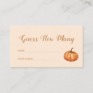 Pumpa Baby Shower Gissa Hur Många Spel Tilläggskort