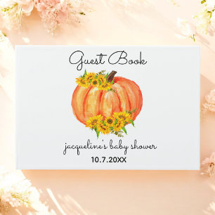 Pumpa Baby Shower Höst Gästbok 