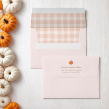 Pumpa Baby Shower Höst Gingham