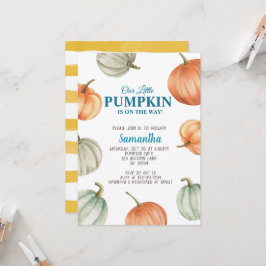 Pumpa Baby Shower Inbjudan, Höst Baby Sprinkle Inbjudningar