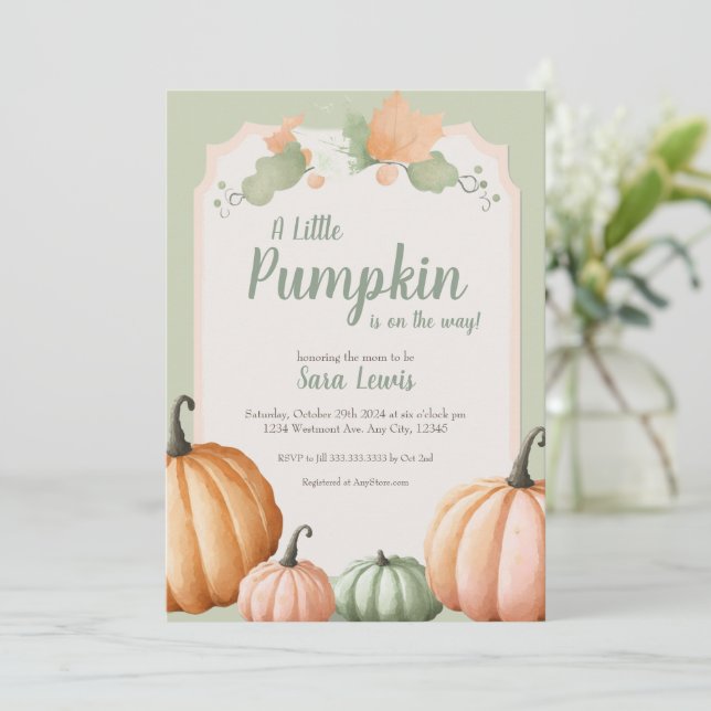 Pumpa Baby shower-inbjudan Inbjudningar (Stående Fram)