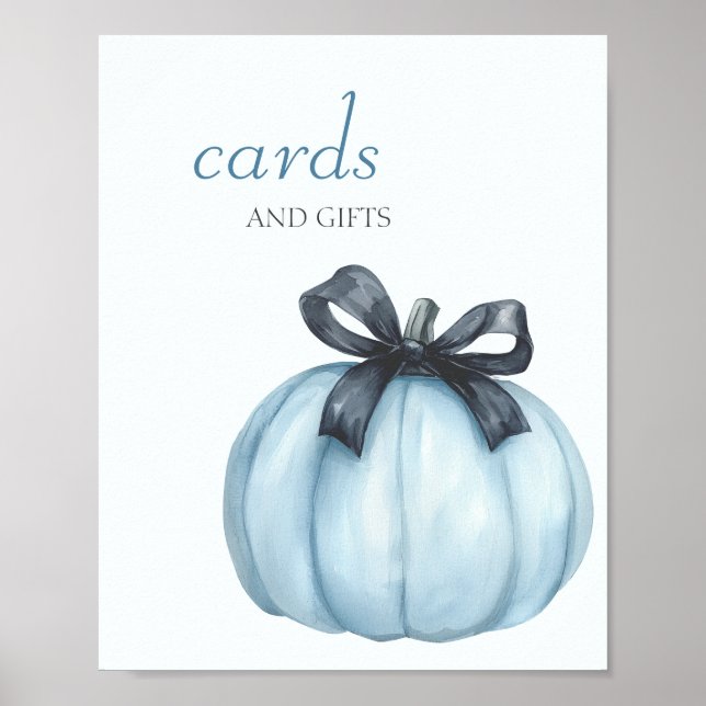 Pumpa Baby Shower Kort Gåvor Poster (Framsidan)