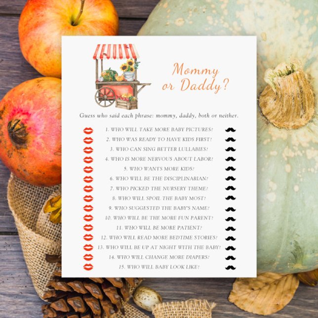 Pumpa Baby shower Mamma Pappa baby shower spel (Skapare uppladdad)