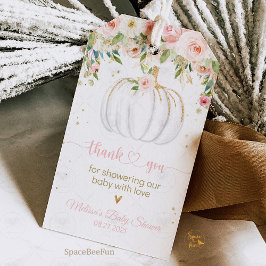 Pumpa baby shower present tag tack tag presentetikett