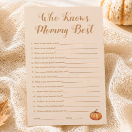 Pumpa Baby Shower Vem Känner Mamma Bäst Spel