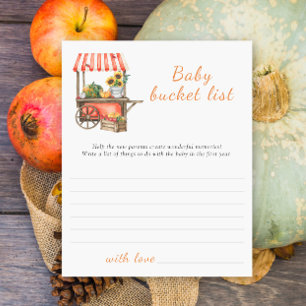 Pumpa-babyshower - Baby hinklista spel