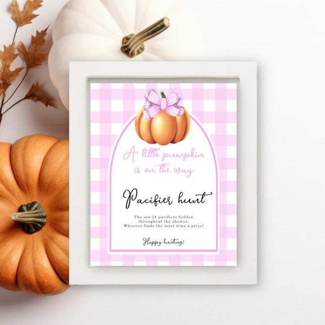 Pumpa båge ark baby shower Nappjakt spel Poster (Skapare uppladdad)