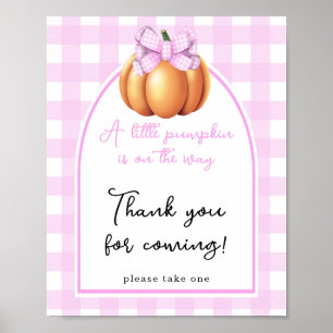 Pumpa båge baby shower - Tack  Poster