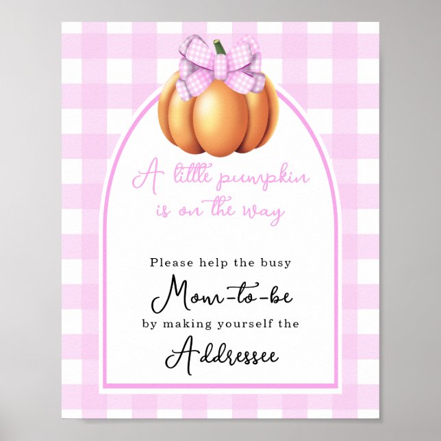 Pumpa båge valvbarnvakt shower blivande mamma adre poster (Framsidan)