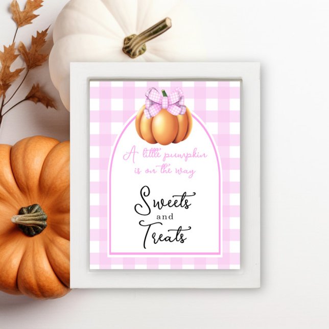 Pumpa båge valvet baby shower Godis och godsaker Poster (Skapare uppladdad)