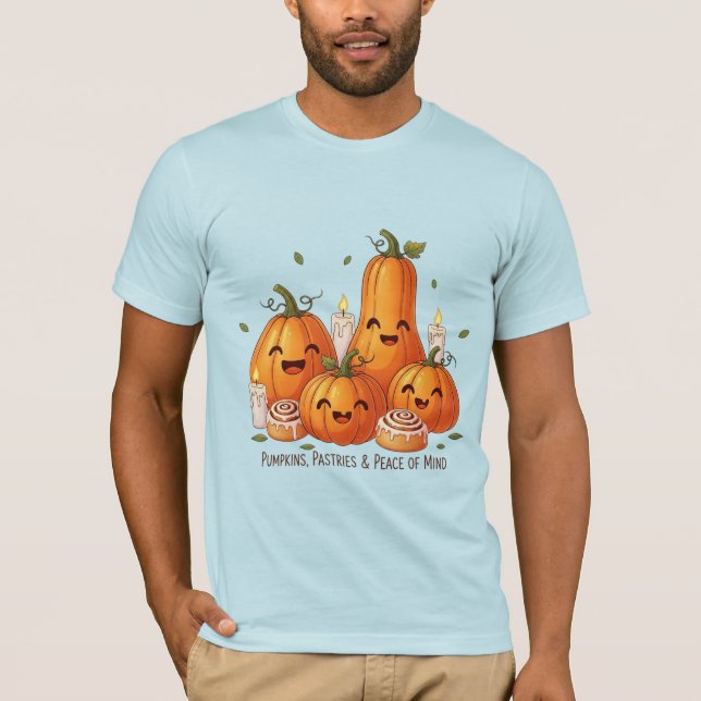 Pumpa, bakverk & sinnesro Kawaii höst T Shirt (Framsida)
