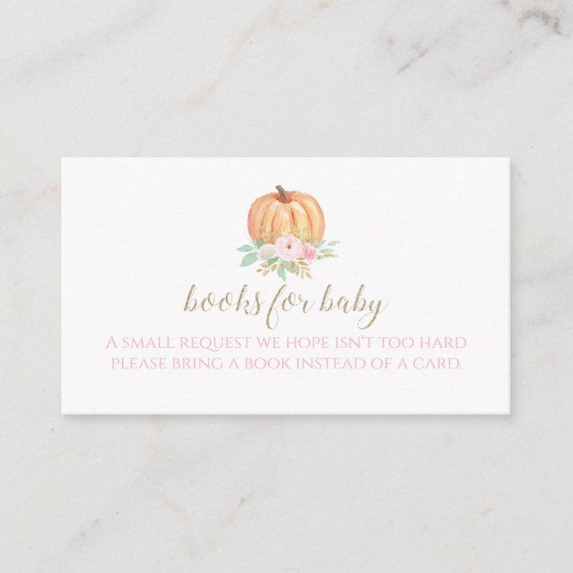 Pumpa Bebis firande Blommig Plaid Böcker för baby  Tilläggskort (Framsida)