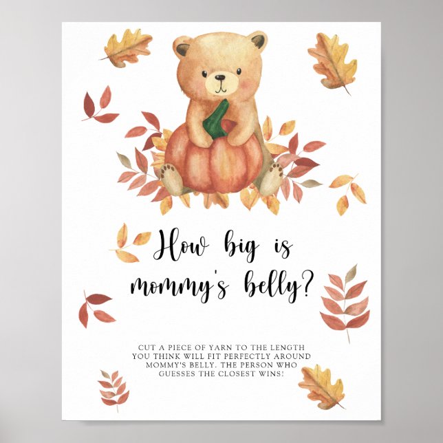 Pumpa björn, Hur stor är mammans mage spelplansaff Poster (Framsidan)