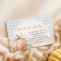 Pumpa Blå Gingham Barnkalas Böcker för Bebis