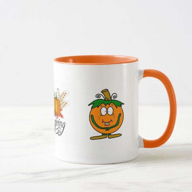 Pumpa Blad Fall Natur Landskap Årstider Höst Mugg (Höger)