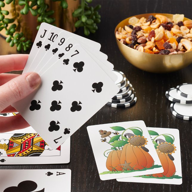 Pumpa Blommor Och Bin Casinokort (Skapare uppladdad)