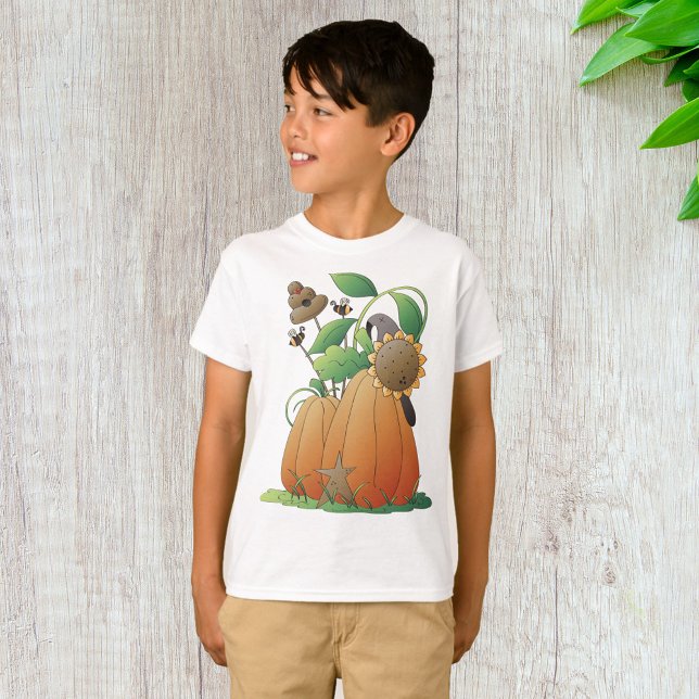Pumpa Blommor Och Bin T Shirt (Skapare uppladdad)