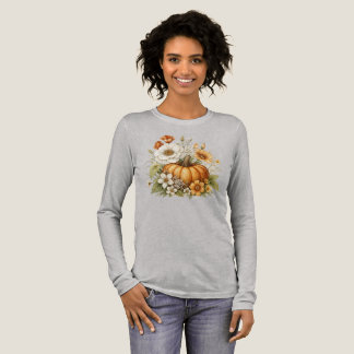 Pumpa blomster höststämning t shirt