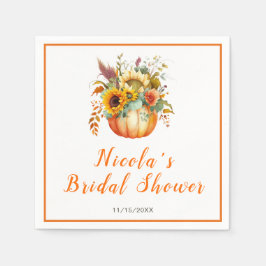 Pumpa Blomsterbukett Bröllopsfest Pappersservett