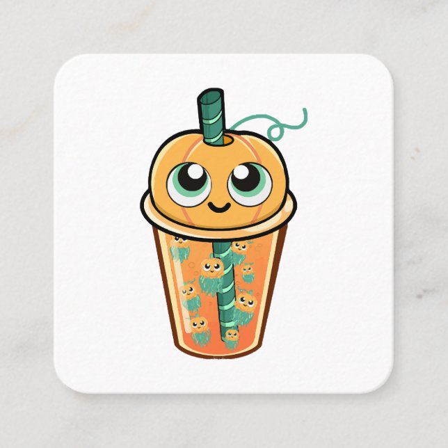 Pumpa Boba Maneter Fyrkantigt Visitkort (Framsida)