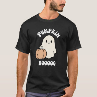 Pumpa Boo Halloween Spöke Söt Skräckinjagande Höst T Shirt