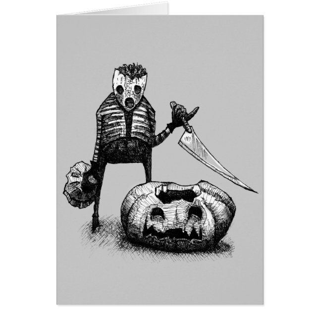 Pumpa Carver Hälsningskort (Framsidan)