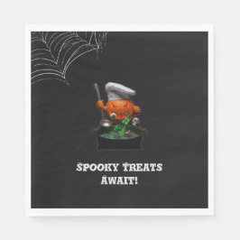 Pumpa Chef Halloweenfest – Kuslig Kittel Pappersservett
