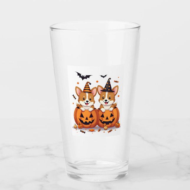 Pumpa Corgi-fest Glaskopp (Framsida)