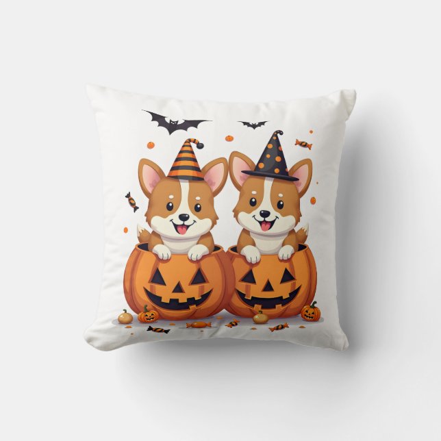 Pumpa Corgi-fest Kudde (Framsida)