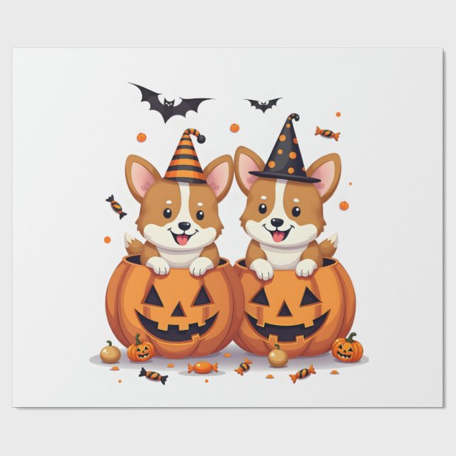 Pumpa Corgi-fest Presentpapper (Platt)