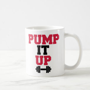 Pumpa det upp idrottshallcitationstecken kaffemugg