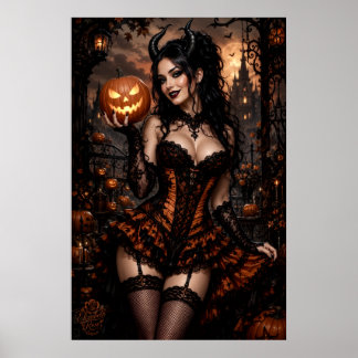 Pumpa Drottning Demon Poster