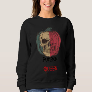 Pumpa Drottning Halloween Sweatshirt • Kusliga Vib T Shirt