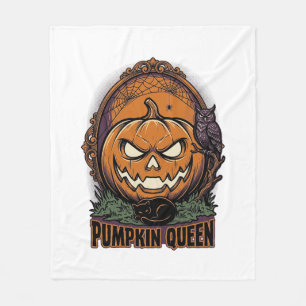 Pumpa Drottning Tröja Vintage Halloween Jack O Lan Fleecefilt
