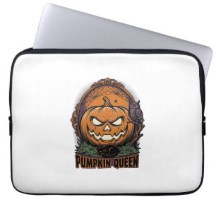 Pumpa Drottning Tröja Vintage Halloween Jack O Lan Laptop Fodral