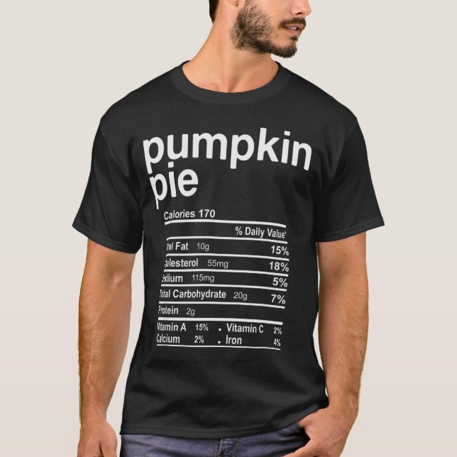 Pumpa E Näringsfakta Rolig Thanksgiving Chris T Shirt (Framsida)