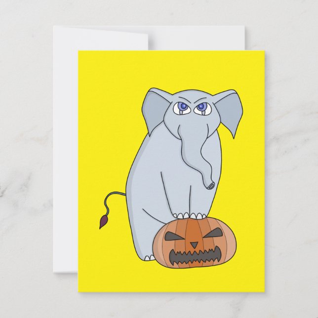 Pumpa Elefant Julkort (Framsida)