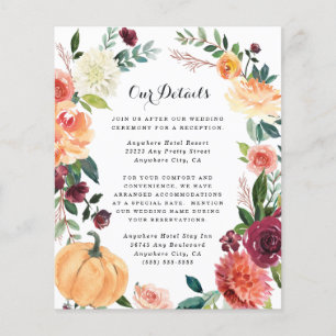Pumpa Elegant Höst Blommig Bröllopsinkluderingskor