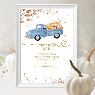 Pumpa Fall Baby Shower MOMosa Bar Skylt