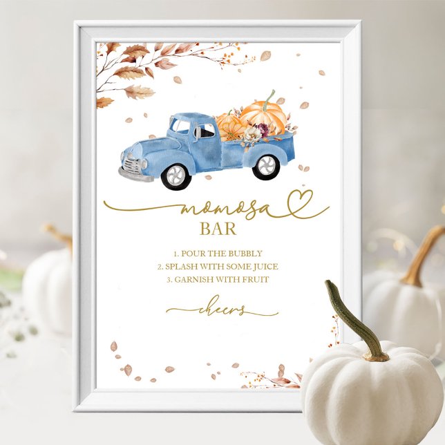Pumpa Fall Baby Shower MOMosa Bar Skylt (Skapare uppladdad)