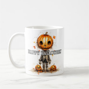 Pumpa Fiende Glad Halloween Kaffemugg