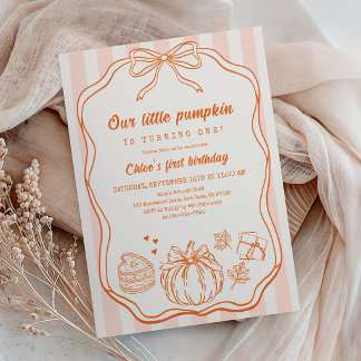 Pumpa Födelsedag Orange Slöja Pumpa Inbjudningar