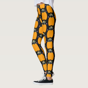 Pumpa Folk Blomstopp Halloween Leggings