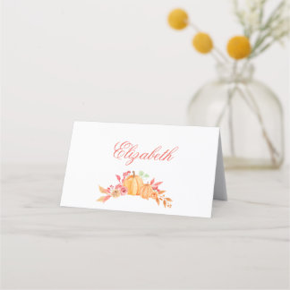 Pumpa för Blommigt av thanksgiving-innerplatskort Placeringskort
