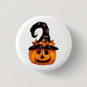 Pumpa för den höstHalloween jack o lantern knäp Knapp